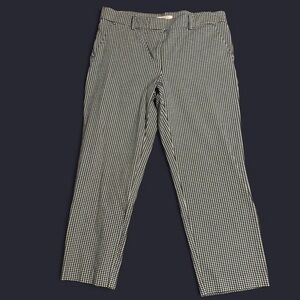 LOFT size 8 the Riviera slim black and white checkered women’s dress pants.